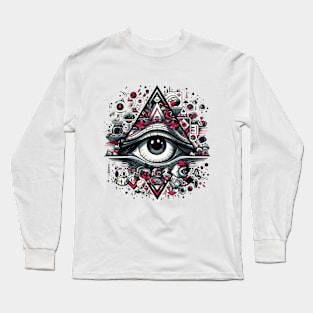 Illuminati pop logo Long Sleeve T-Shirt